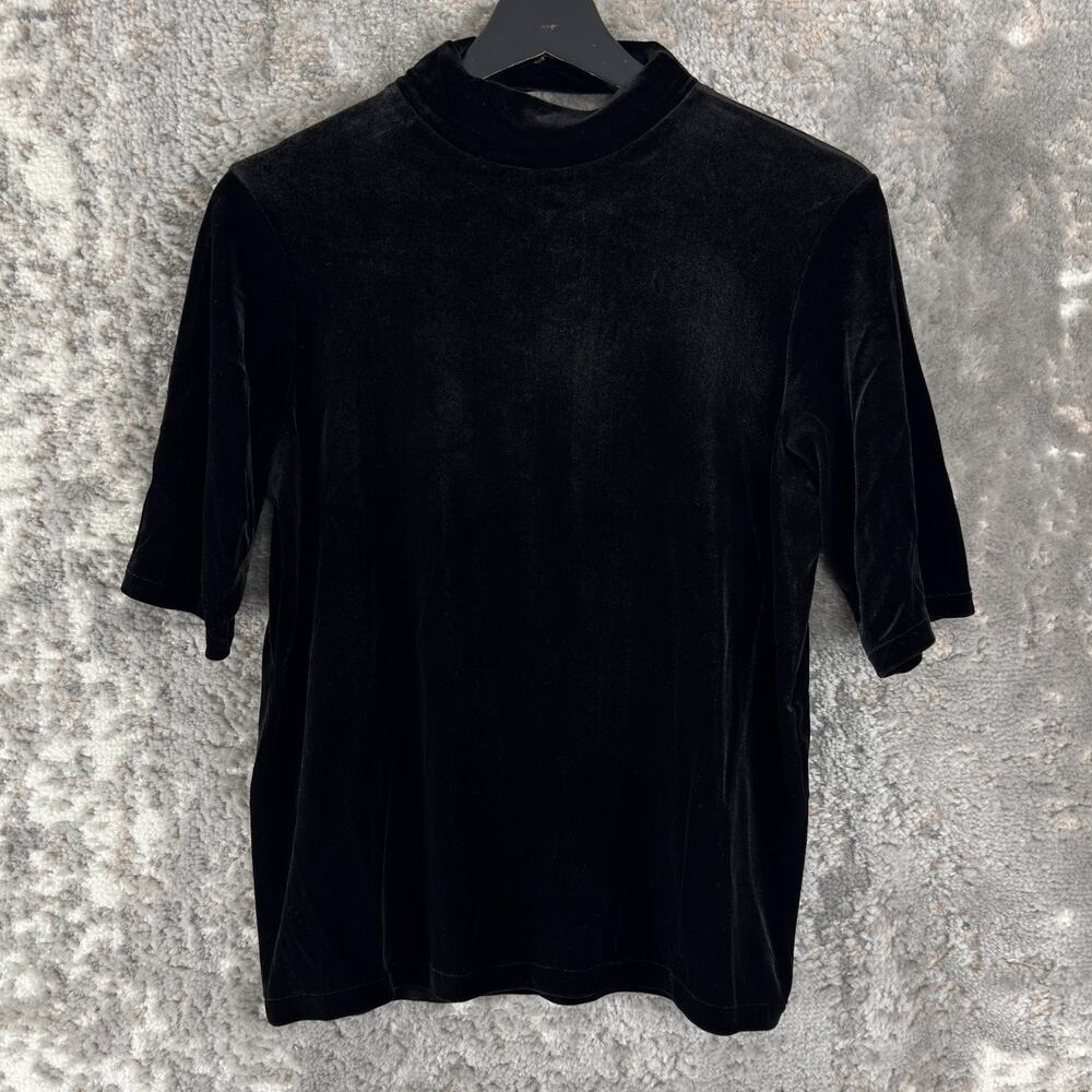 Rag and Bone Jeans Size S Velvet‎ Whimsigoth Stretch Cut Out Top Black